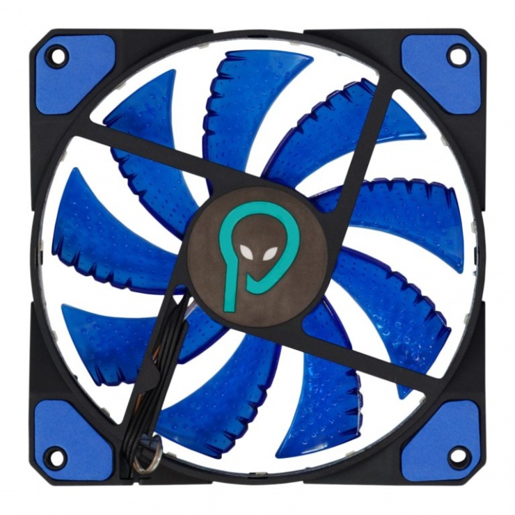 Imagine Ventilator carcasa PC 120mm Negru/Albastru, Spacer SP-SF12-BL